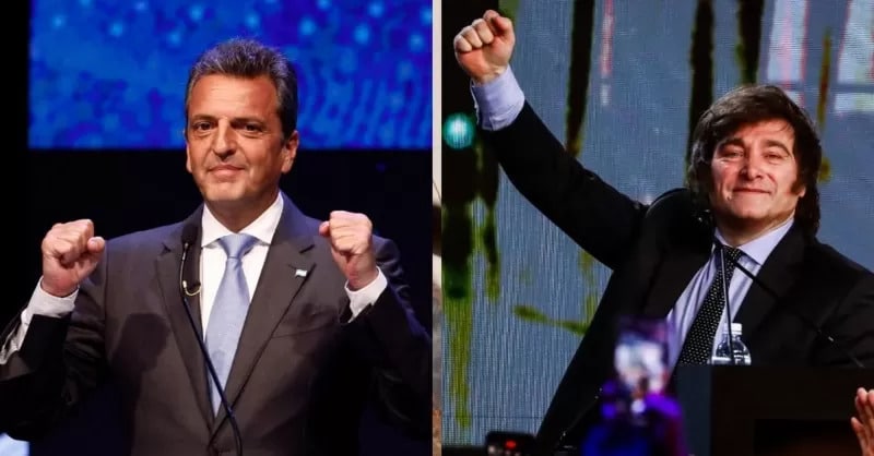 Elecciones en Argentina: ministro Sergio Massa y libertario Javier Milei disputarán segunda vuelta