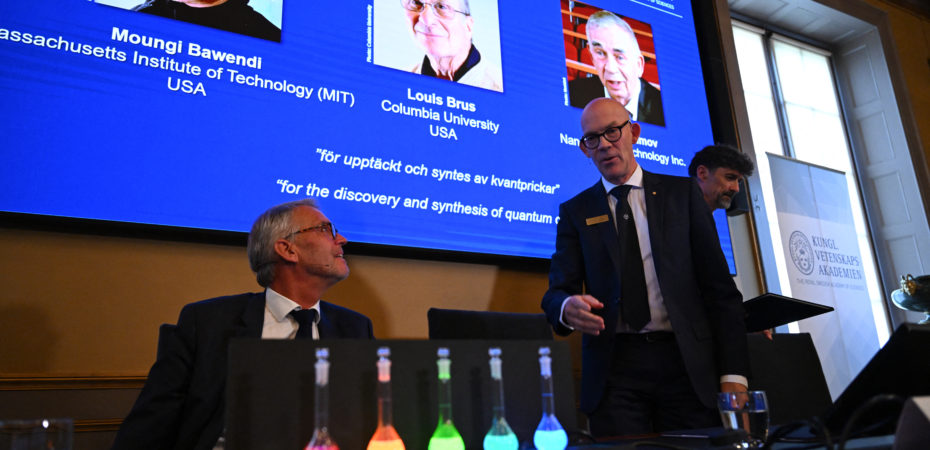 Nobel de Química 2023 es para tres científicos por sus trabajos sobre puntos cuánticos