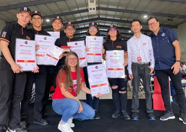 Seis colegiales de San Vito llegan a la Fórmula 1 en México tras ganar concurso en Costa Rica