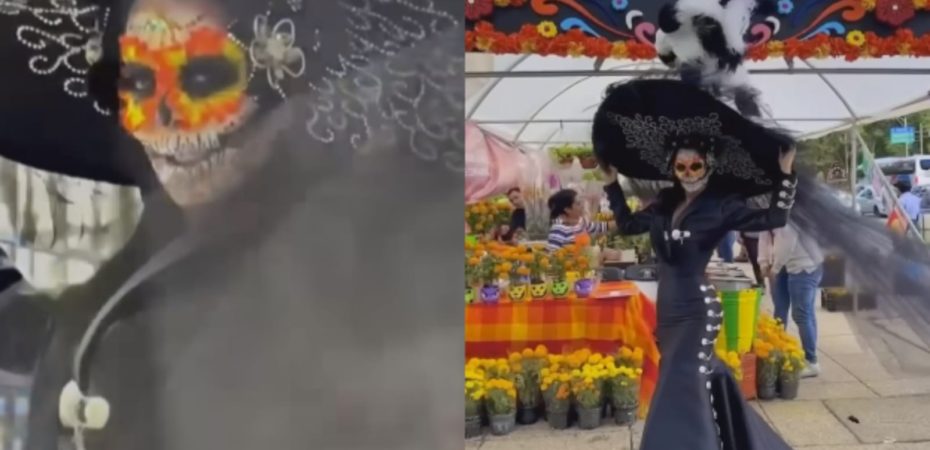 Video | Maribel Guardia luce espectacular vestido por Día de Muertos en México