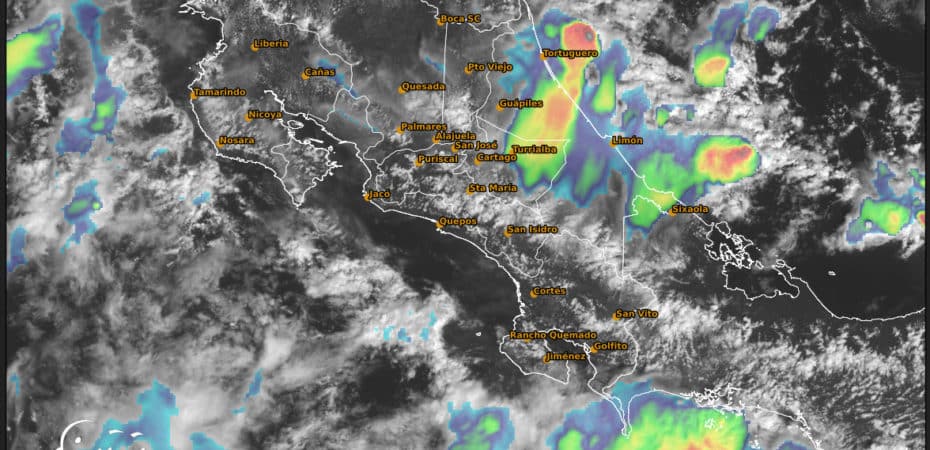 Aguaceros con tormenta eléctrica se mantendrán la tarde de hoy en gran parte de Costa Rica