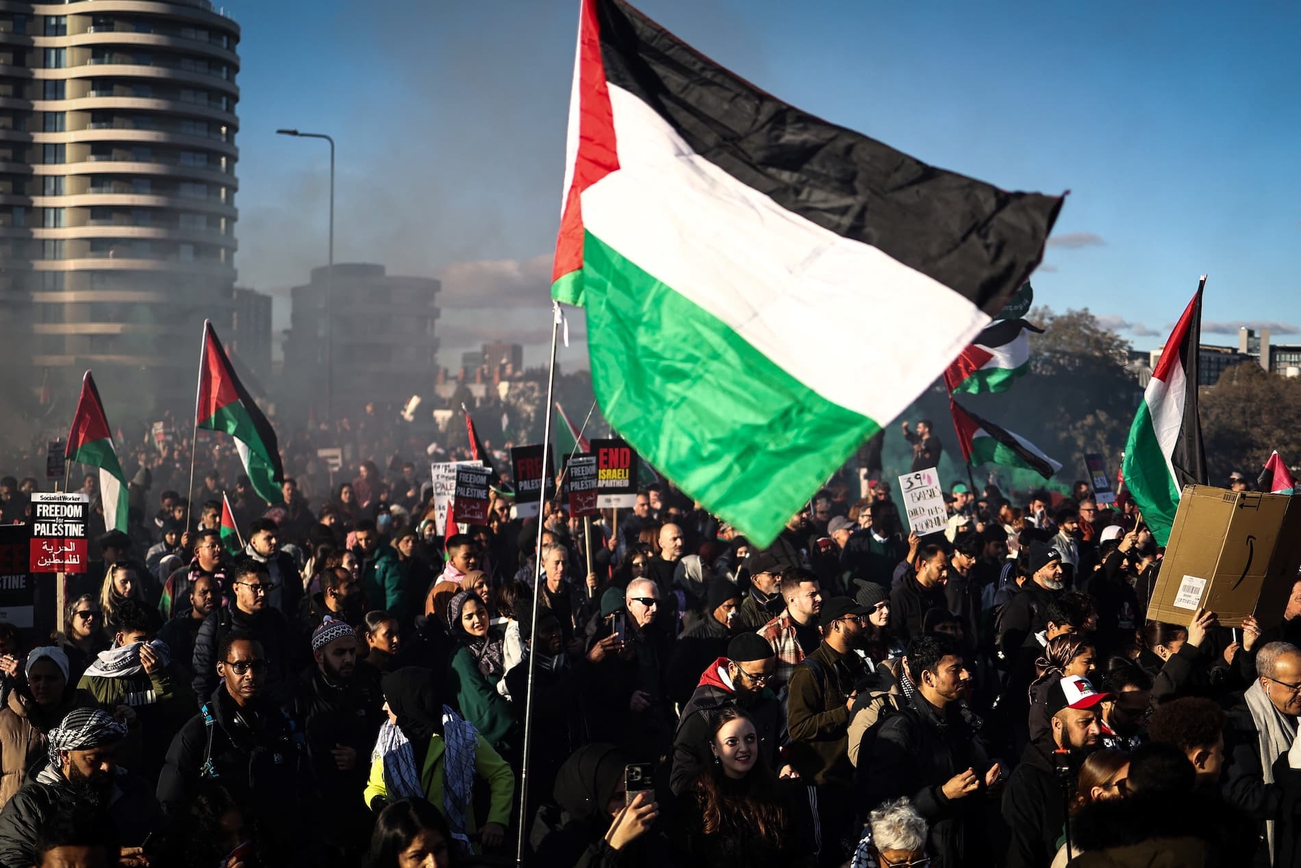 protestas Londres pro palestinos
