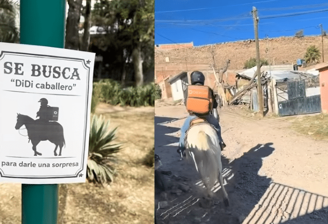 Joven repartidor de Didi se hace viral en México por hacer entregas a caballo