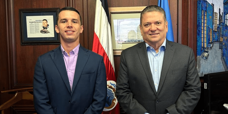 Johnny Araya y Diego Miranda: dos enemigos políticos se reunieron como alcaldes de San José