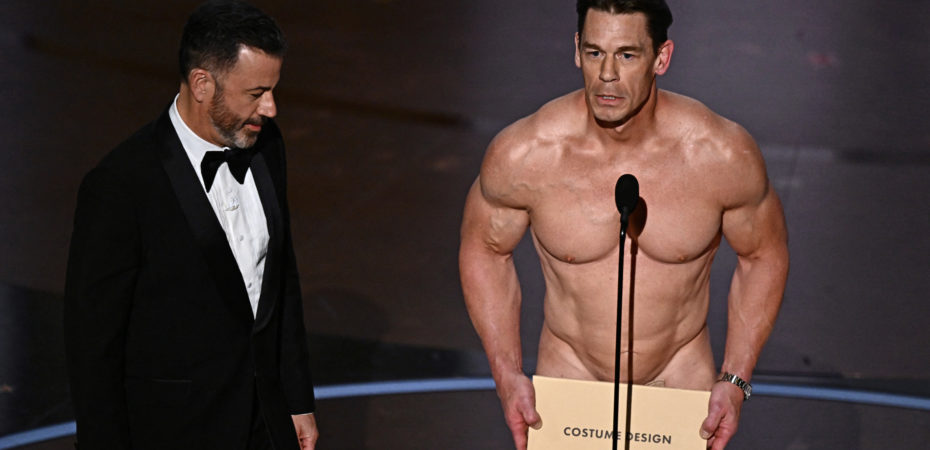 Oscar 2024 | John Cena sorprende al aparecer desnudo para anunciar el premio a mejor vestuario