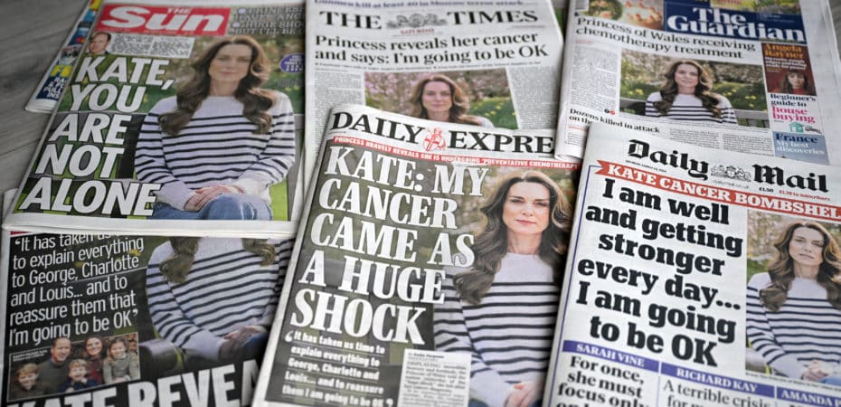 Reino Unido, conmocionado y pendiente del cáncer de la princesa Catalina