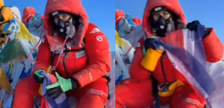 El primer video de Ligia Madrigal en la cima del mundo: la costarricense que llevó la bandera tricolor al Everest