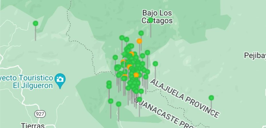 “Secuencia sísmica” por falla cercana al Lago Arenal suma 10 días moviendo a Tilarán: temblores llegan a 4,9