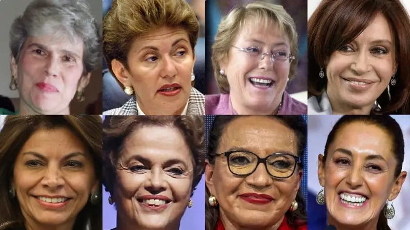Las 7 mujeres presidentas en América Latina antes de Claudia Sheinbaum en México